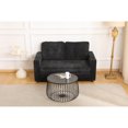 thumbnail image 2 of Miekor Furniture 55" 3 Fold Sofa,Convertible Futon Couch sleeper sofabed,Velvet linen fabric ,Perfect for Small Spaces, Living Room, or Office,Black MK4314, 2 of 12