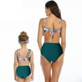 thumbnail image 3 of Jurebecia Family Matching Swimwear Mother Daughter Women Kids Girls Floral Green Leaves Printed Bikini Two-Piece Swimwear Suits, 3 of 8
