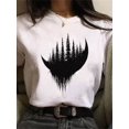 thumbnail image 1 of Maycaur, nueva y divertida camiseta con estampado de luna, camisas blancas y negras para mujer, camiseta de manga corta con cuello redondo a la moda, camisetas de verano, camiseta informal Tan Jianjun unisex, 1 of 2