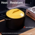 thumbnail image 3 of PVC Heat Resistant Placemats Set of 6, Waterproof Wipeable Floor Place Mats, Non-Slip Easy Clean Table Mats for Kitchen Table Decor, 12x18 Inch (Black), 3 of 6