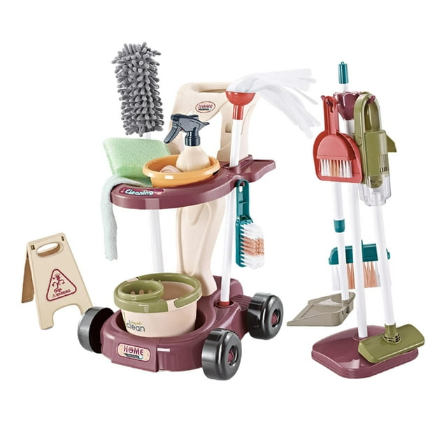 Juguete de limpieza para niños, herramientas de limpieza, juego de recogedor y trapeador, juguete educativo temprano 26 piezas