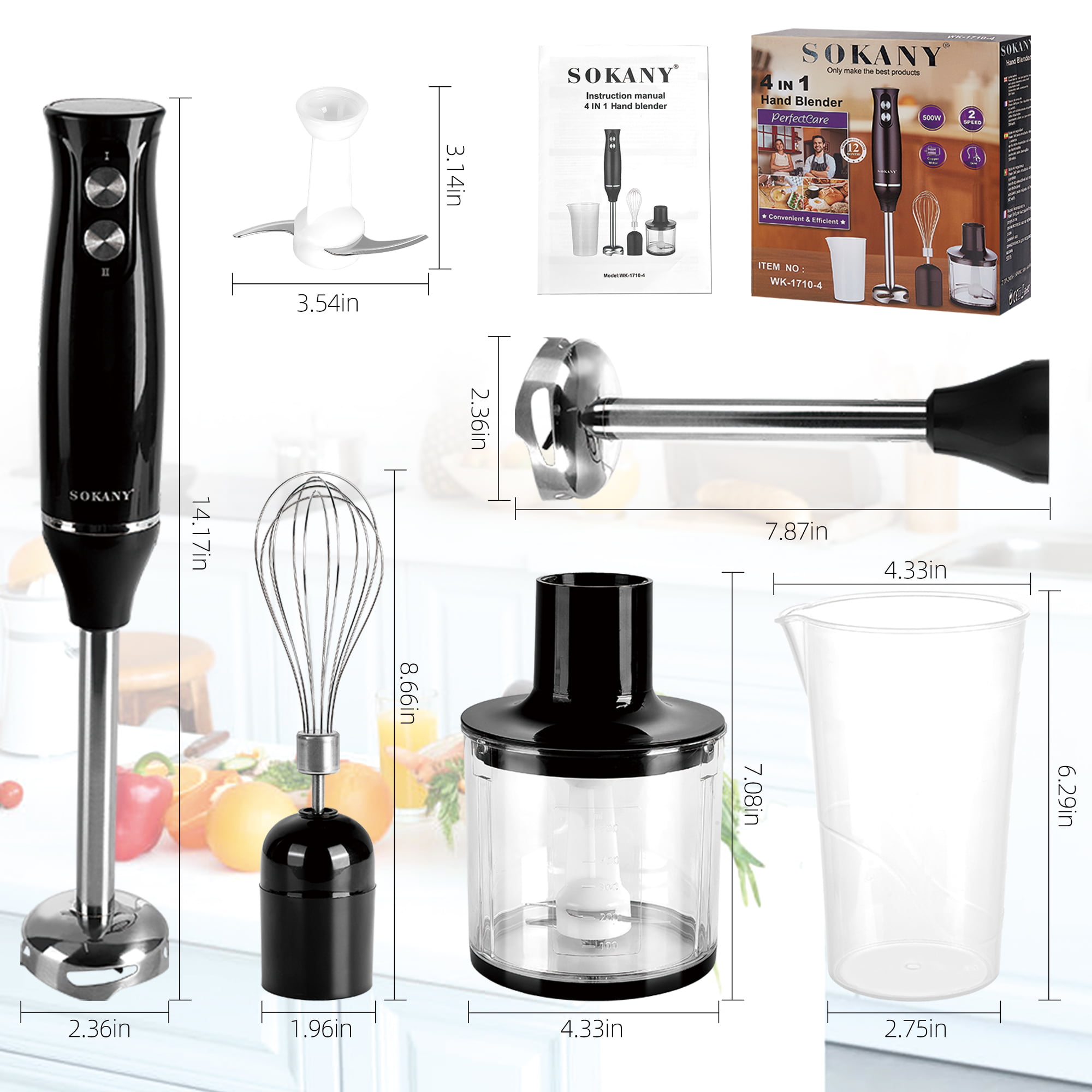 Continental Electric Single Speed Black Immersion Hand Blender, 150 W Hand  Mixer with Stainless Steel Blades CE-BL029 - The Home Depot