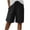 Black #48, variant on KDDYLITQ Shorts for Women Side Slit Drawstring Sweat Pants Elastic High Waisted Wide Leg Baggy Trousers Knee Length Cotton Linen Athletic Work Bottoms with Pockets Light Blue M