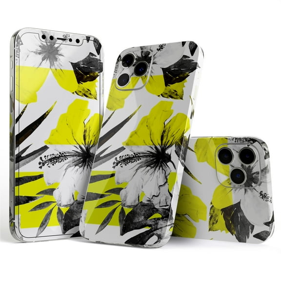 DesignSkinz Tropical BW Sun Floral Full-Body Skin Decal Wrap Cover for iPhone 16