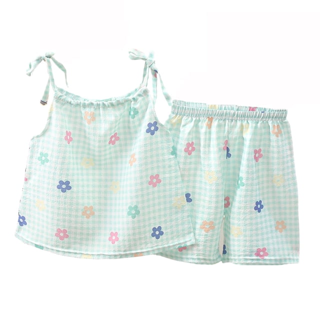COM1950s Cadeaux Imprimé Léopard, Ensemble Mignon d'Été pour Bébé à Manches Courtes et Col Rond