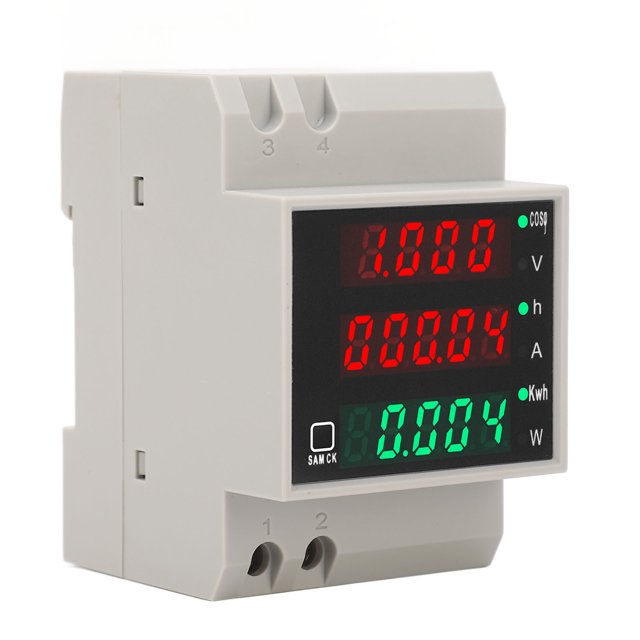 Digital Ammeter Voltmeter,AC80‑300V 100A DIN Rail DIN Rail Power Meter Power Meter Smooth Operation