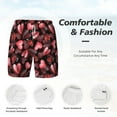 thumbnail image 5 of Balery Ladybugs and Red Hearts Mens Swim Trunks Swim Shorts for Men Quick Dry Inseam Beach Shorts with Compression Liner Pocket-Small, 5 of 9