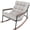 Light Gray, variant on CHINNLUU Papasan Rocking Chair with Cushion, Patio Lounge Chair, Metal Frame Rocker, 450lbs Capacity, Indoor Outdoor Lounge for Garden, Porch, Living Room, Balcony, - Light Gray