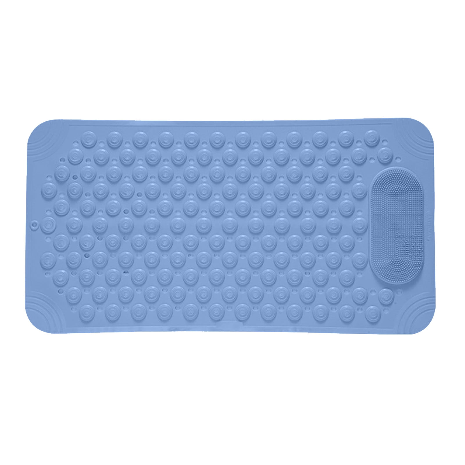 Shower Foot Scrubber Mat with Natural Pumice Stone, Oval Anti Slip Bathtub  Mat Massager with Suction Cups Drain Holes, Non-slip Exfoliating Feet Scrub