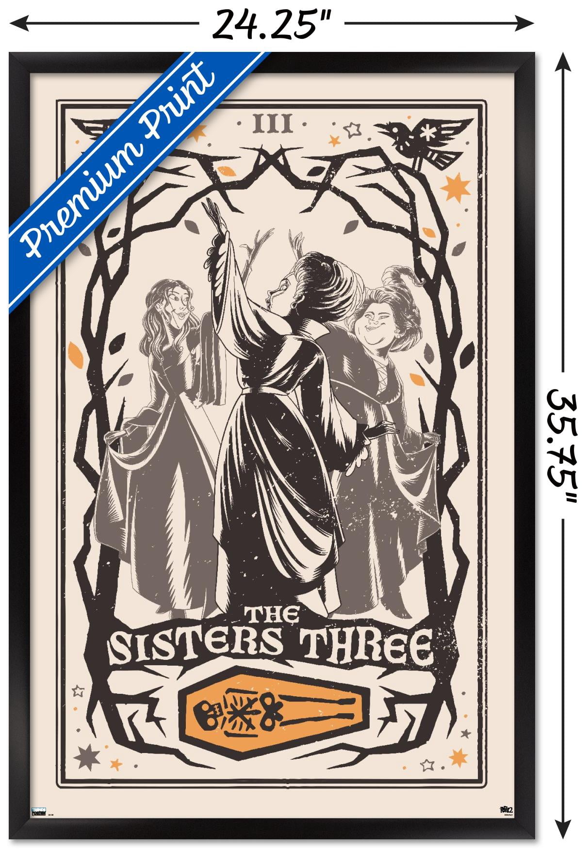 Disney Hocus Pocus 2 - The Sisters Three Wall Poster, 22.375" x 34" Framed
