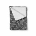 thumbnail image 2 of Abstract Soft Flannel Fleece Throw Blanket, Diagonal Design of Round Geometric Elements Overlapping Greyscale, Cozy Plush for Indoor and Outdoor Use, 50" x 60", Charcoal Grey White, by Ambesonne, 2 of 6