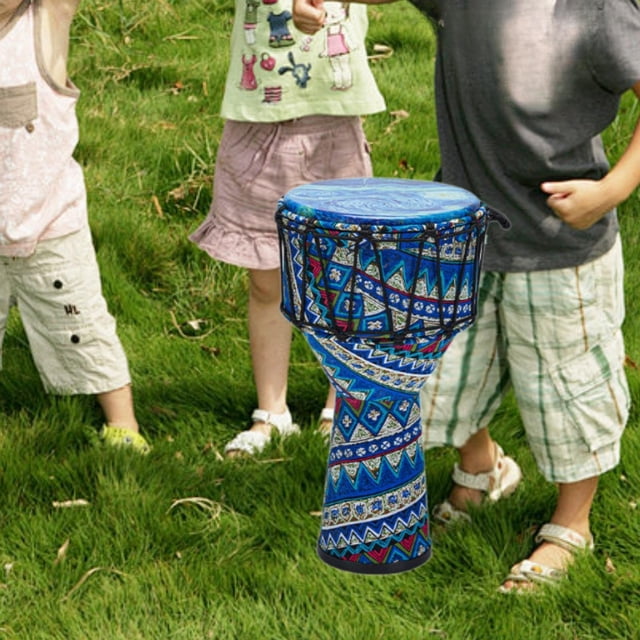 Tambor Djembe CUTICAT de PVC de 8 pulgadas Con sonido ajustable y educativo temprano azul