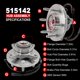 thumbnail image 4 of Conjunto de cubo y rodamiento de rueda KNOLET 515142 delantero, 6 birlos, ABS, 4 of 8