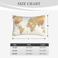 thumbnail image 4 of JUNZAN World Map 1 Pillow Cases Standard Size, with Envelope Closure Bed Pillow Cases(without pillow core),16"x24" inches, 4 of 5