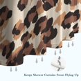 thumbnail image 6 of Beige and Brown Leopard Pattern Shower Curtain 84"x72" ,Bathroom Decorative Shower Curtains Set with 12 Hooks,Modern Waterproof Washable Shower Curtain, 6 of 6