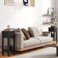 thumbnail image 2 of HOMCOM Nightstand Set of 2 with Drawer and Open Storage Shelf, Black, 2 of 10