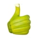 thumbnail image 1 of Estatua de plátano con gesto de pulgar hacia arriba, para gabinete, escritorio, regalo para amigos, decoración de escritorio Verde, 1 of 9