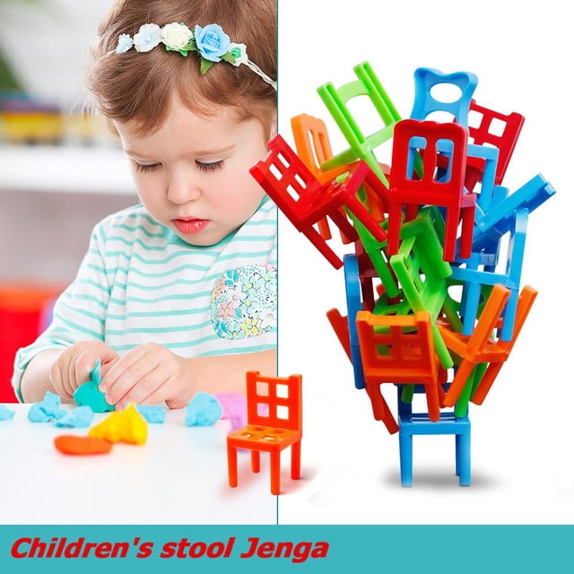 Juego de sillas apilables de 18 Uds., Mini bloques de equilibrio, juego de entrenamiento de equilibrio