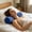 Navy, variant on Topukaiba Round Neck Pillow Case Cover, 15.7x6 Inch Cervical Neck Roll Pillow Cover Soft Bolster Pillow Covers with Zipper, Cylinder Silk Pillowcases for Bedroom Living Room Sofa,Watermelon Red