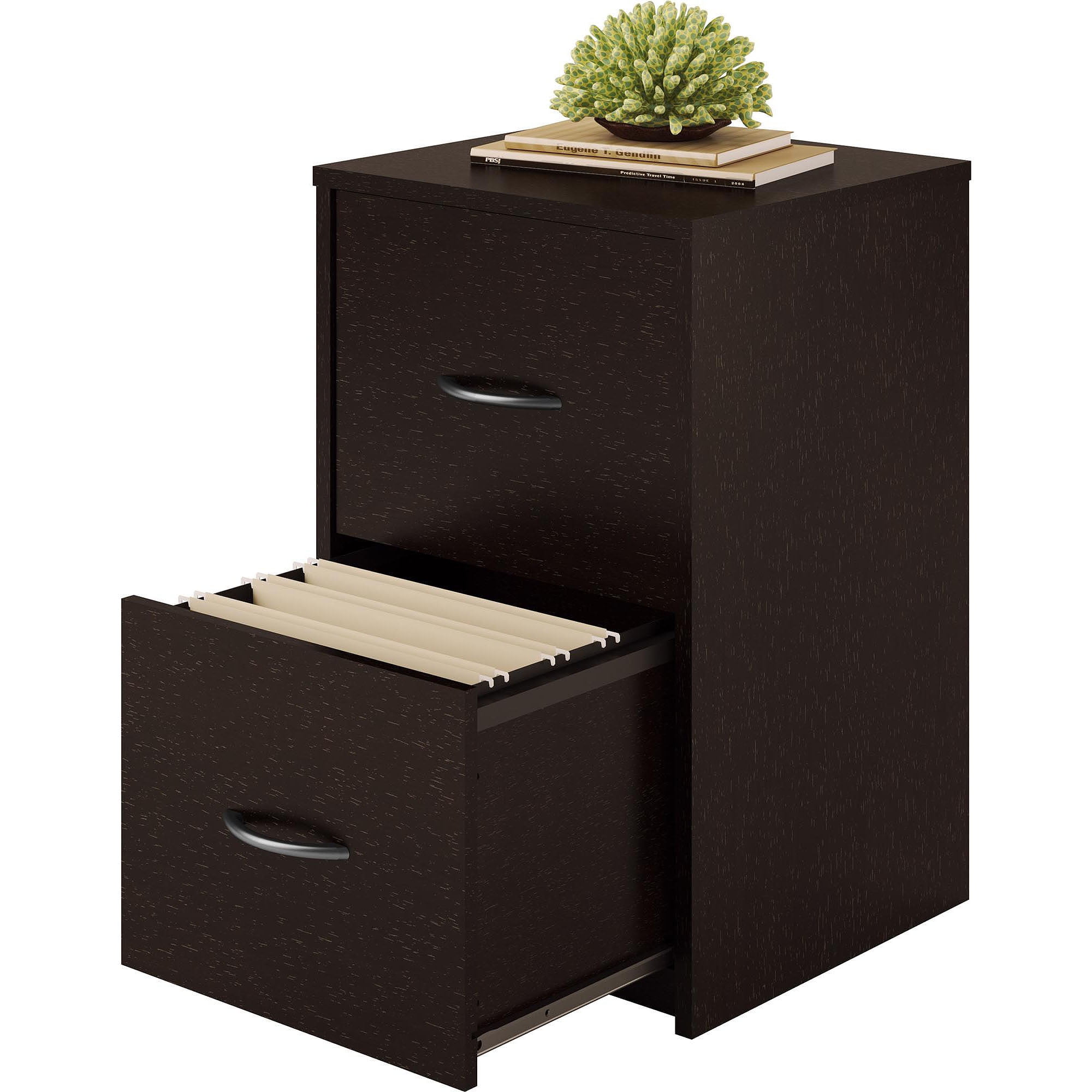 Ameriwood Home Canal 2 Drawer File Cabinet Black Oak Walmart