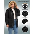 thumbnail image 5 of Wantdo Women's Plus Size Puffer Jacket Quilted Winter Coat Warm Hooded Winter Jacket Black 4X, 5 of 9