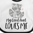 thumbnail image 4 of Inktastic Raccoon My Great Aunt Loves Me Boys or Girls Baby Bib, 4 of 4