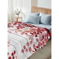 thumbnail image 4 of Red Eucalyptus Leaves Queen Size Flat Sheet, Wrinkleproof & Fadeproof Cooling Flat Bed Sheet Only, Summer Botanical Weeping Wooden Breathable Soft Bedding Top Sheets 90 x 102 Inches, 4 of 8