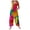 Purple, variant on Bibifish Women's Overalls Jumpsuits Loose Fit Carnival Graffiti Style Casual Printed Jumpsuits Breathable Pocket Spring Summer Outfits
