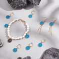 thumbnail image 4 of 12Pcs 12 Constellations Alloy Enamel Charms Locking Stitch Makers with Golden 304 Stainless Steel Leverback Earring Findings Dodger Blue for DIY, 4 of 6