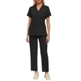 thumbnail image 2 of CareWardrobe Womens Scrubs Set Comfort Fit V-Neck Tunic Tops and Elastic Waist Joggers with Pockets Easy Care Uniforms, 2 of 7