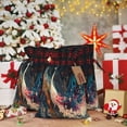 thumbnail image 6 of Sikiie Abstract Peacock Painting Christmas Gift Bags Drawstring Gift Bags Sacks Drawstring Bag Holiday Linen Xmas Wrapping Bags for Presents Party Gift-Black, 6 of 8