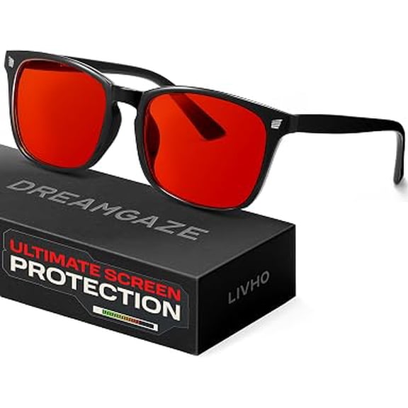 livho Gaming Blue Light Blocking Glasses for Better Sleep, Premium Night Driving, Computer Blockers for Man & Woman