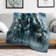 thumbnail image 5 of Manta de franela suave y acogedora de Jon Snow para niños y niñas, mantas de vellón cálidas de lujo para sofá, cama, camping, viajes, 50 x 40 pulgadas, 5 of 8