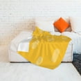thumbnail image 2 of ZNDUO Lightweight Microfiber Bed Blanket, Simple Yellow Small Fresh Pattern Super Soft Flannel Cozy Throw Blankets, 60"x50", 2 of 8