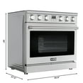 thumbnail image 3 of 36 in. Professional Electric Range with 16600W of Power, 240V in Stainless-Steel (KM-EPR-36AP-SS), 3 of 12