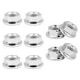 thumbnail image 4 of 10Pcs Hex Flange Nuts Assortment Kit, M10 x 1.25 Fine Thread  Flange Nuts Fastener, Serrated Flange Metric Hex Lock Nuts, 4 of 7