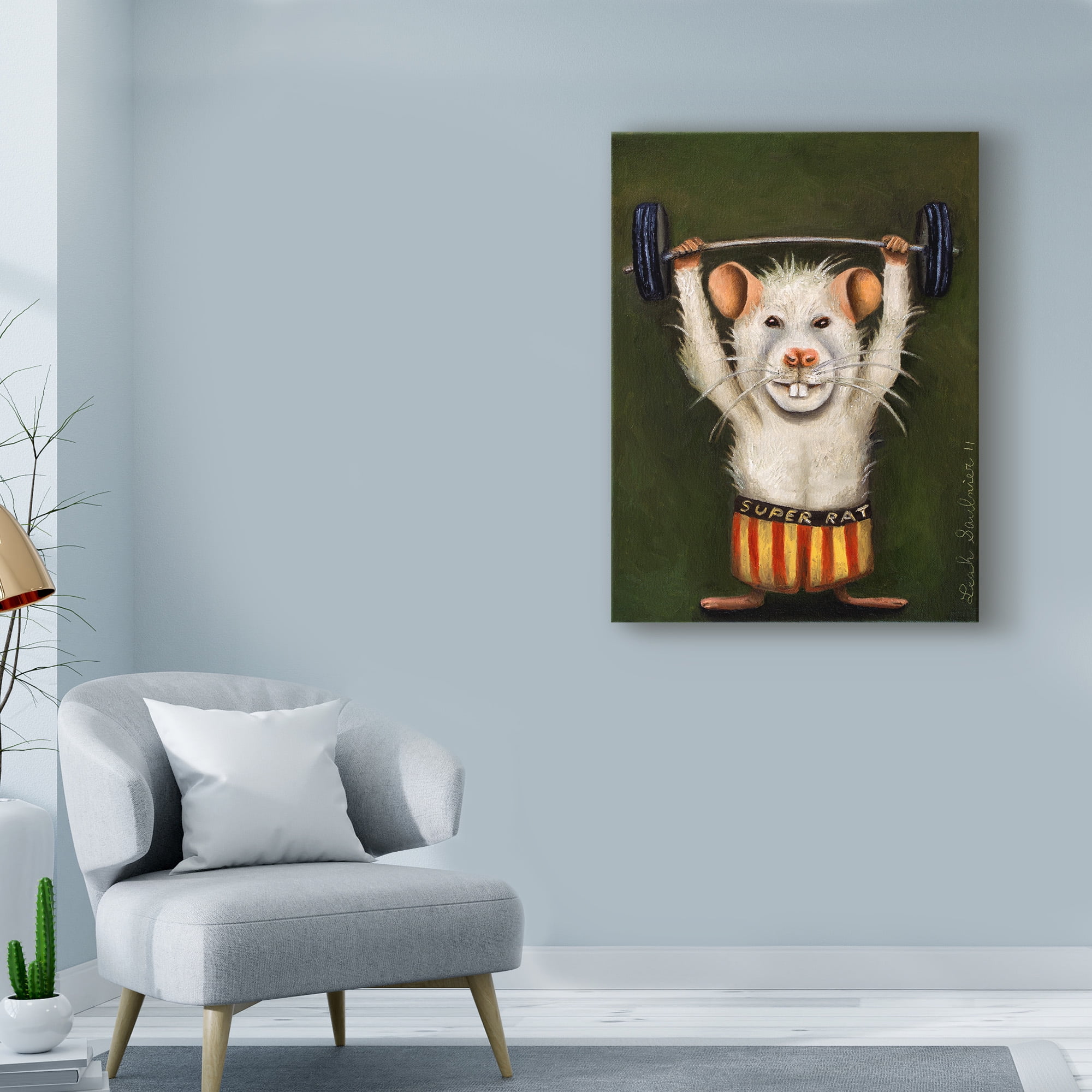 Trademark Fine Art 'Super Rat' Canvas Art by Leah Saulnier