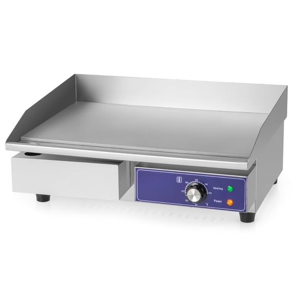 KDTHTF 22" Commercial Electric Griddle – 2000W Stainless Steel Flat Top Grill with Adjustable Temperature, Large 300 sq.in. Cooking Surface, Countertop Grill for Home or Restaurant