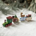 thumbnail image 4 of Christmas Wooden Mini Train Decorations Solid Wood Christmas Train Cabinet Table Decorations, 4 of 7