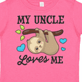 thumbnail image 4 of Inktastic My Uncle Loves Me with Sloth and Hearts Boys or Girls Toddler T-Shirt, 4 of 5