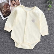 JMYHOAM Baby Onesie Baby Carrier Wrap Sling for Newborns Bodysuit Long Sleeves Four Seasons Children's Clothes Cotton Pajamas Romper Crawling Clothes (3 Months)