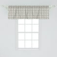 thumbnail image 2 of Ambesonne Modern Window Valance, Mysterious Vintage Maze Modern Shape in Squares Lines Work of Art Print, Curtain Valance for Kitchen Bedroom Decor with Rod Pocket, 54" X 18", Sage Green and White, 2 of 3