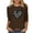 Brown 1, variant on Saint Patricks Day for Women Shamrock 3/4 Sleeve Shirt Funny Irish Graphic Tee Spring Party Tops