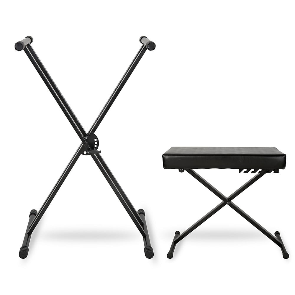 Musician's Gear KBX2 DoubleBraced Keyboard Stand and Deluxe Keyboard