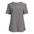 thumbnail image 5 of ClimateRight by Cuddl Duds Modern Fit Short Sleeve Scrub Top (Women's or Petite), 1 Count, 1 Pack, 5 of 5