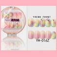 thumbnail image 2 of Korean Wearable Nail Art Short 30 Pieces In A Box Waterproof Removable Nail Art Ins Manicure Fake Nails, 2 of 5