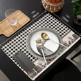 thumbnail image 6 of Placemats Set of 4 Washable,Rustic Country Star Black Lattice Placemat for Dining Table Decorations, Heat-Proof Table Mats for Kitchen Dinner Banquet Farmhouse Wooden Plank, 6 of 6