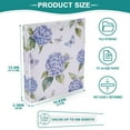 thumbnail image 5 of Blue Hydrangea 3 Ring Hardcover Binders 1.5in Round Rings for Letter-Size Folder Paper Organizer Pockets for Office Student Recipe, 5 of 9