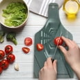 thumbnail image 3 of Futuristic Cutting Board, Sci-Fi Corridor Inside Space Station Ship Laboratory Technology Fiction Picture Art, Tempered Glass Cutting and Serving Board, Wine Bottle Shape, Green, by Ambesonne, 3 of 5