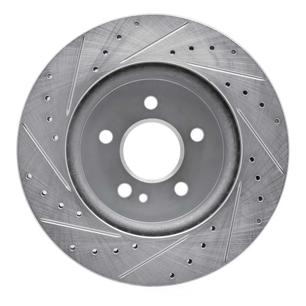 Dynamic Friction Company 631-63122R DFC Brake Rotor - Drilled And Slotted - Silver